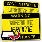 cadeau personnalis� Plaque de Porte Warning !