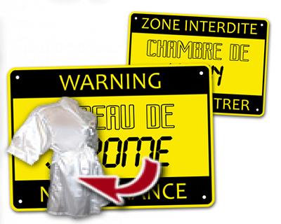 cadeau personnalis� Plaque de Porte Warning !