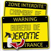 cadeau personnalis� Plaque de Porte Warning !