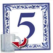 cadeau personnalis� Plaque de Numero de Rue