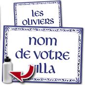 cadeau personnalis� Plaque de Villa