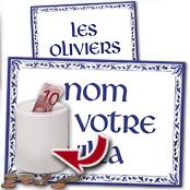 cadeau personnalis� Plaque de Villa