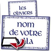 cadeau personnalis� Plaque de Villa