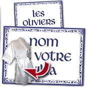 cadeau personnalis� Plaque de Villa