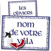 cadeau personnalis� Plaque de Villa