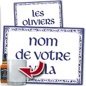 cadeau personnalis� Plaque de Villa