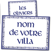 cadeau personnalis� Plaque de Villa