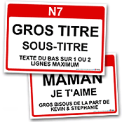 cadeau personnalis� Panneau de Ville Personnalis�