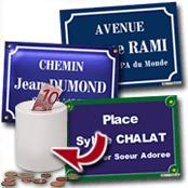 cadeau personnalis� Plaques de Rue Personnalis�e