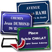 cadeau personnalis� Plaques de Rue Personnalis�e
