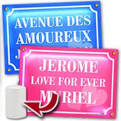 cadeau personnalis� Plaques de Rue Saint Valentin