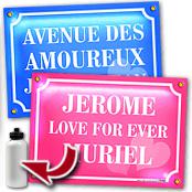 cadeau personnalis� Plaques de Rue Saint Valentin