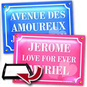 cadeau personnalis� Plaques de Rue Saint Valentin