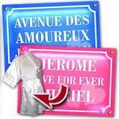 cadeau personnalis� Plaques de Rue Saint Valentin