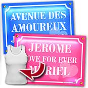 cadeau personnalis� Plaques de Rue Saint Valentin
