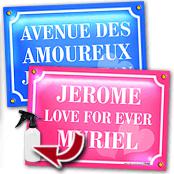 cadeau personnalis� Plaques de Rue Saint Valentin