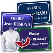 cadeau personnalis� Plaques de Rue Personnalis�e