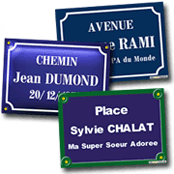 Plaques de Rue Personnalis�e