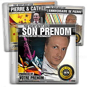 cadeau personnalis� Couverture de CD audio personnalis�e