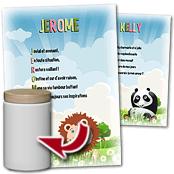 cadeau personnalis� Po�me Pr�nom Enfant