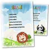 cadeau personnalis� Po�me Pr�nom Enfant