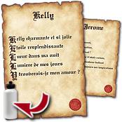 cadeau personnalis� Parchemin Po�me Pr�nom