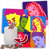 cadeau personnalis� Portrait Popart