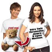 cadeau personnalis� T-Shirt Message