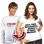 cadeau personnalis� T-Shirt Message