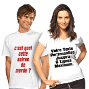 cadeau personnalis� T-Shirt Message