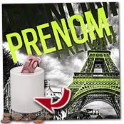 cadeau personnalis� Tableau Paris Personnalis� avec Pr�nom