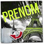 cadeau personnalis� Tableau Paris Personnalis� avec Pr�nom