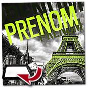 cadeau personnalis� Tableau Paris Personnalis� avec Pr�nom