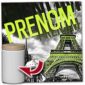 cadeau personnalis� Tableau Paris Personnalis� avec Pr�nom