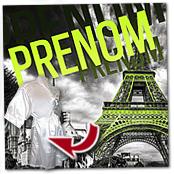 cadeau personnalis� Tableau Paris Personnalis� avec Pr�nom