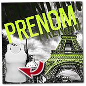 cadeau personnalis� Tableau Paris Personnalis� avec Pr�nom