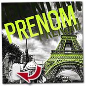 cadeau personnalis� Tableau Paris Personnalis� avec Pr�nom