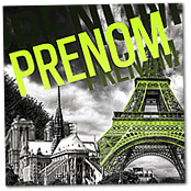 cadeau personnalis� Tableau Paris Personnalis� avec Pr�nom