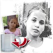 cadeau personnalis� Tableau Style Fusain