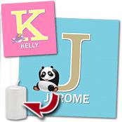 cadeau personnalis� Tableau Initiale Prenom Enfant