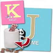 cadeau personnalis� Tableau Initiale Prenom Enfant