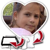 cadeau personnalis� Objets Personnalis�s avec Votre Photo en forme de Coeur